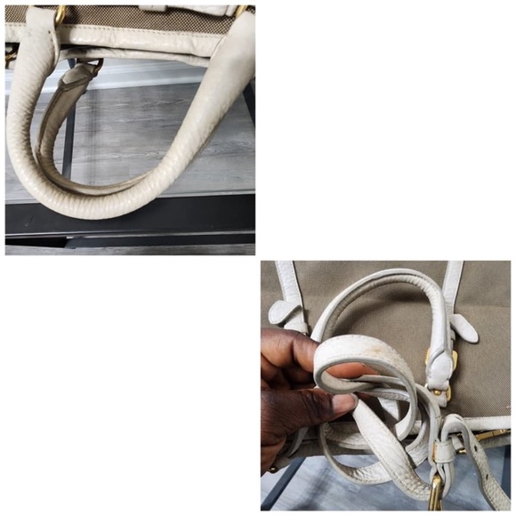Authentic Prada Canapa Logo Jacquard Tote Beige/Brown - Picture 12 of 16